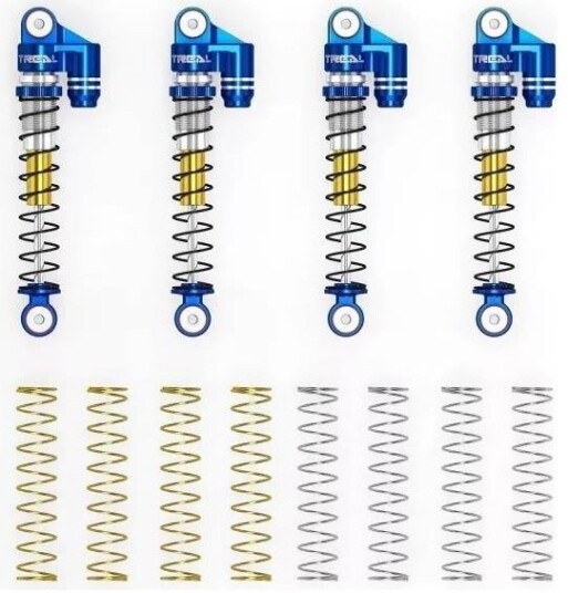 Treal 43mm Double Barrel Shocks Blue SCX24