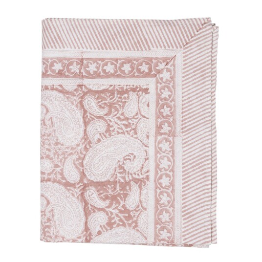 Chamois Big paisley bordduk 150x230 cm rosa