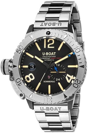 U Boat Herreklokke 9007/A/MT Sommerso Sort/Stål Ø46 mm U Boat Herreklokke 9007/A/MT Sommerso Sort/Stål Ø46 mm