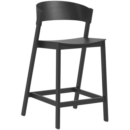 Muuto Cover Barstol med Ryggstøtte 65 cm Sort