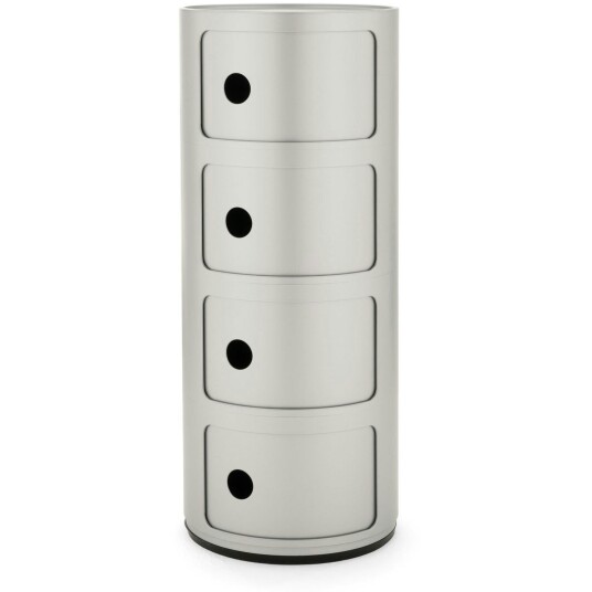 Kartell Componibili Classic Oppbevaring Matt med 4 Rom Sølv Kartell Componibili Classic Oppbevaring Matt med 4 Rom Sølv