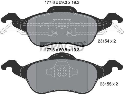 PAGID T1167N Bremseklosser