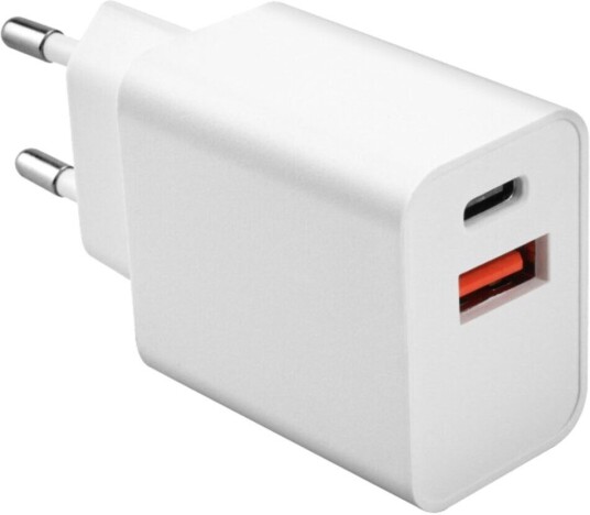 J&EL Ladestøpsel USB-A + USB-C hvit - 93112 J&EL Ladestøpsel USB-A + USB-C hvit - 93112