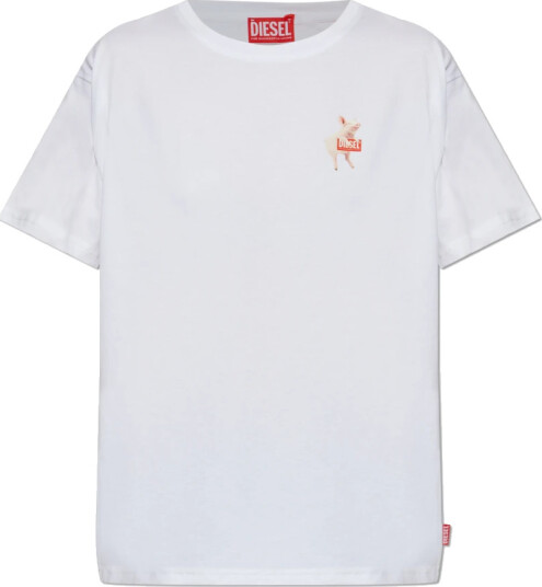 Diesel Dame Topper Hvit 2XS,