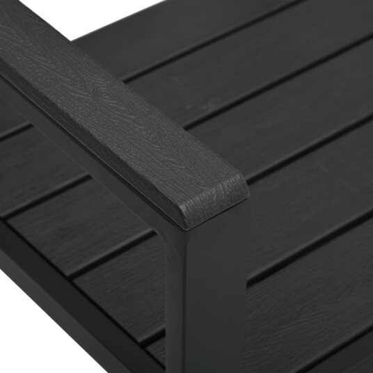 vidaXL Hagebenk 120 cm HDPE svart treutseende vidaXL Hagebenk 120 cm HDPE svart treutseende