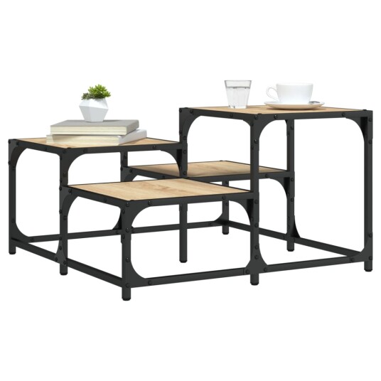 Salongbord sonoma eik 68x68x40 cm konstruert tre 8721012195301 Salongbord sonoma eik 68x68x40 cm konstruert tre 8721012195301