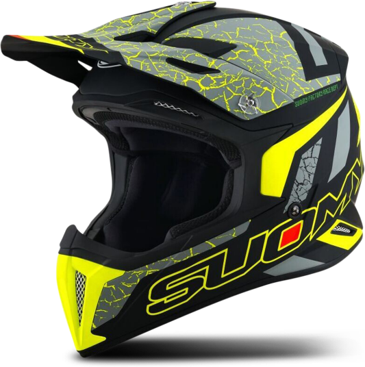 Suomy Crosshjelm X-Wing Reel Mattgul Fluo