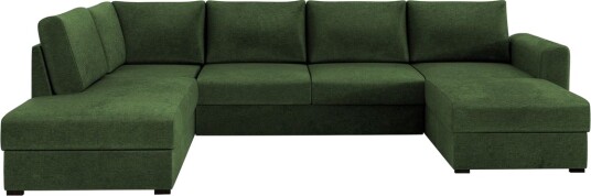 Taberk Sovesofa med Sjeselong og Dobbel Sjeselong 4 seter i Chenille   Grønn