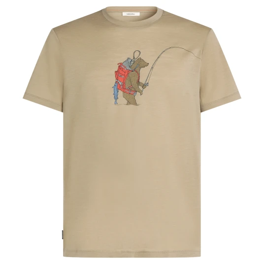 Icebreaker Men Merino 150 Tech Lite Ss Tee Bear Catch Flagstone XL