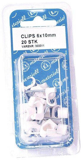 SCHNEIDER TC CLIPS 6X10 20STK HVIT