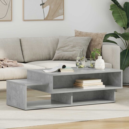 Kaffebord Betonggrå 105 x 50 x 32,5 cm Konstruert tre