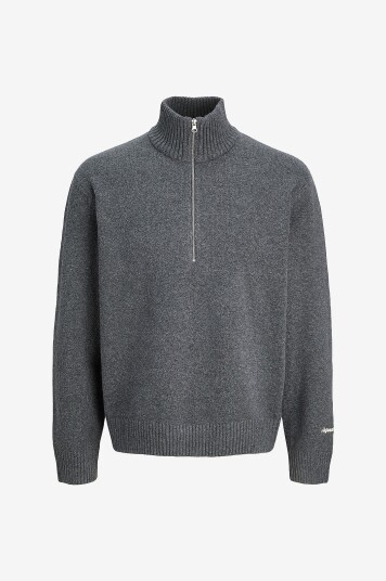 Jack & Jones Junior Genser jorNorrebro Knit Half Zip Jnr Grå