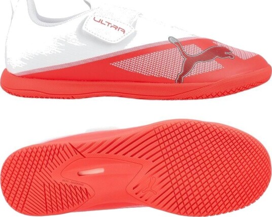 PUMA Ultra 7 Play Borrelås IT The Arrival Ultra Red/PUMA Svart/PUMA White Barn Innendørs (IC) størrelse 37