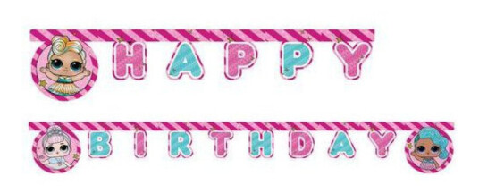 Globos Europe Girlander Happy Birthday L.O.L.