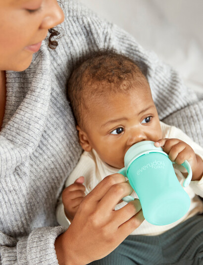 Everyday Baby Glass Sippy Cup Healthy + Mint Green - Green - 150 ml Everyday Baby Glass Sippy Cup Healthy + Mint Green - Green - 150 ml