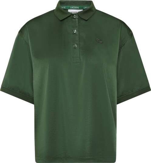 Lacoste Oversized Silky Fluid Polo Shirt Green 34