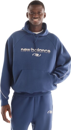 New Balance Trackside Fleece Hoodie Navy L New Balance Trackside Fleece Hoodie Navy L