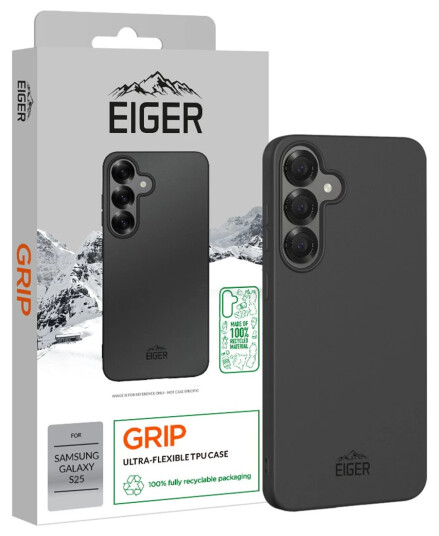 Eiger Grip Deksel til Samsung Galaxy S25 - Svart Eiger Grip Deksel til Samsung Galaxy S25 - Svart