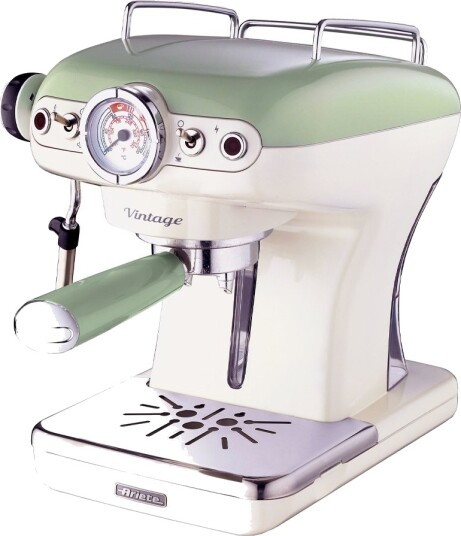 Ariete 1389 Vintage Grønn Espressomaskin med Melkeskummer 15 Bar