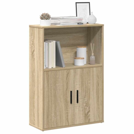Bokhylle sonoma eik 60x24x85 cm konstruert tre