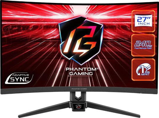 ASRock PG27F15RS1A 27" Curved Gaming Skjerm 240Hz Full HD VA ASRock PG27F15RS1A 27" Curved Gaming Skjerm 240Hz Full HD VA