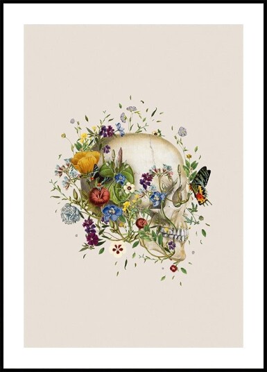 Floral skull Plakat Plakat / 50x70cm Floral skull Plakat Plakat / 50x70cm