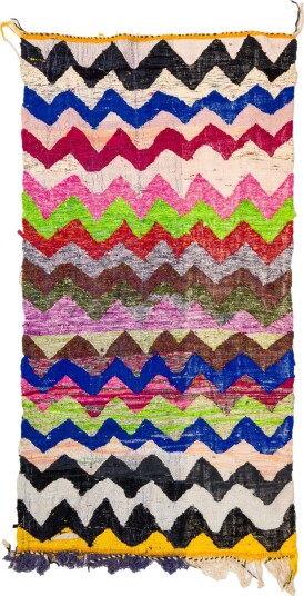 Marokkansk Boucherouite teppe 125 x 245 cm Størrelse: 125 x 245 cm