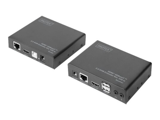 ASSMANN Electronic KVM Extender Set HDBaseT 2.0 4K 60Hz USB Extender opp til 100m ASSMANN Electronic KVM Extender Set HDBaseT 2.0 4K 60Hz USB Extender opp til 100m