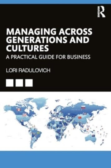 Managing Across Generations and Cultures  A Practical Guide for Business