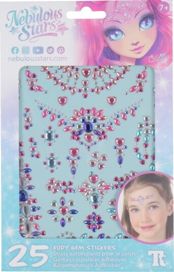 Nebulous Stars Ansiktsdekorasjon Body Edelstensklistremerker Nebulous Stars OneSize Kostymer 232-11451-NC