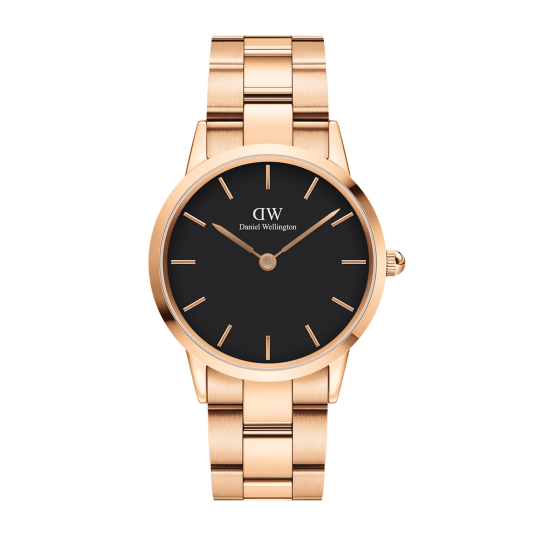 Daniel Wellington DW Watch Iconic Link Black Rose Gold 40mm MIC Daniel Wellington DW Watch Iconic Link Black Rose Gold 40mm MIC