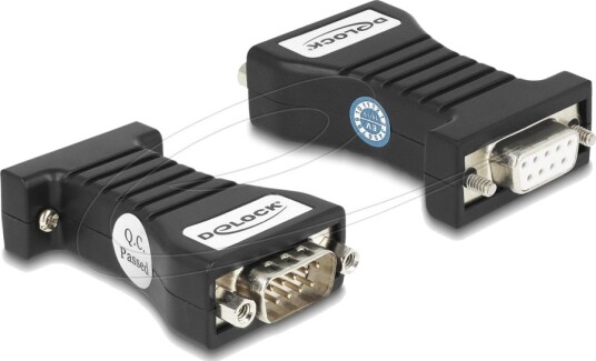 Delock Isolator Rs 232 D Sub 9 Hunn Til Rs 232 D Sub 9 Hann Txd Rxd Dtr Dsr Gnd Galvanisk Isolasjon 2,5 Kv