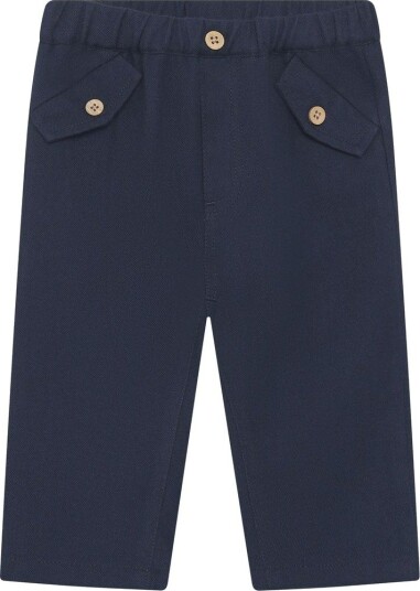 En Fant Vevd Bukse Baby 62 Parisian Night med Elastisk Midje