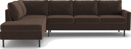 Peppe 4 seters Venstrevendt L formet Sjeselongsofa i Manchester Brun Peppe 4 seters Venstrevendt L formet Sjeselongsofa i Manchester Brun