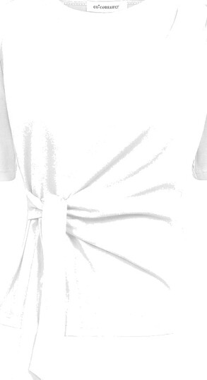 co’couture Topp OrianeCC Pleat Tie Tee Hvit