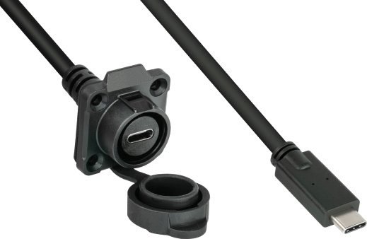 Industriell Kontakt S1 Usb 3.2 Gen. 2-Kabel Plugg Câ„¢ Til Panelkontakt Câ„¢ M16 Ip65/67 0,5 Ic01-16U3102-005