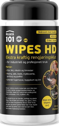 Relekta 101 Wipes HD 80 stk store lofrie kluter - 1804505 Relekta 101 Wipes HD 80 stk store lofrie kluter - 1804505