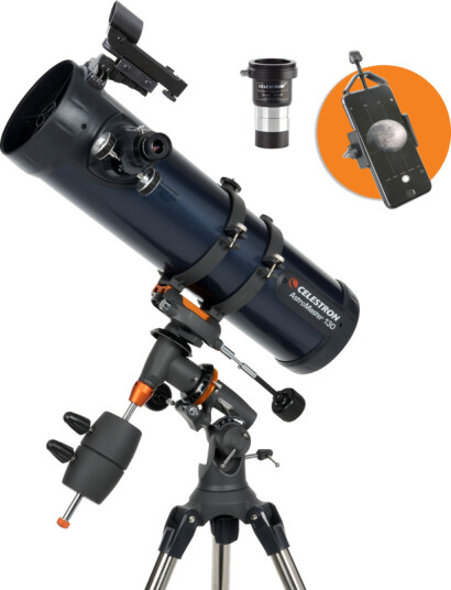 Celestron Astromaster Reflector 130EQ With Phoneadapter and T2-Barlow Celestron Astromaster Reflector 130EQ With Phoneadapter and T2-Barlow