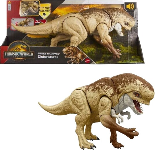 Jurassic World Distortus Rex Bevegelig Figur med Lyd Jurassic World Distortus Rex Bevegelig Figur med Lyd