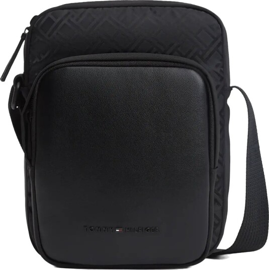 Tommy Hilfiger Th Nylon Jaquard Mini Reporter Black ONE SIZE