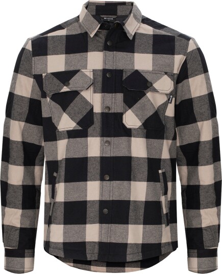 Urberg Men"s Padded Flannel Shirt Roasted Cashew/black Beauty L