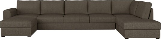 Taberk Sovesofa med Divan och Schäslong 5 sits Brun