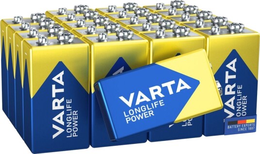 Varta Longlife Power 9V batteri SCAND, 20-pak