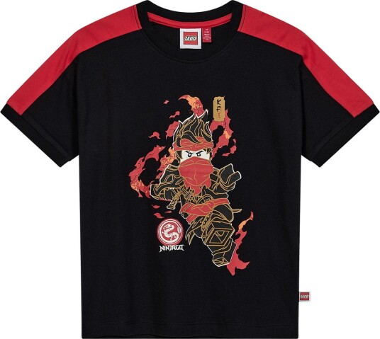 LEGO® Ninjago T-skjorte - LWTaj 710 - Svart m. Trykk - LEGO® Wear - 4 år (104) - T-skjorte Rød