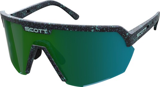SCOTT Sport Shield Sykkelbriller Sort Terrazzo/Grønn Krom