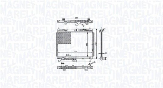 Radiator MAGNETI MARELLI 350213215500 Radiator MAGNETI MARELLI 350213215500