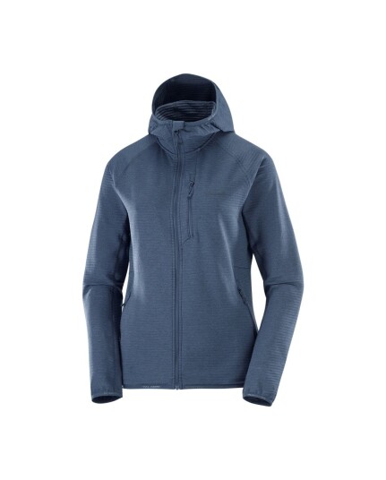 Salomon Women"s Essential Lightwarm Hoodie Blue Nights M
