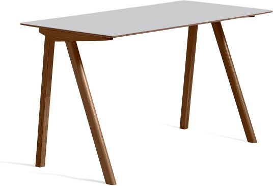 Hay - Copenhague Cph90 Walnut Pebble Grey Linoleum Skrivebord Ronan & Erwan Bouroullec Grå Tre