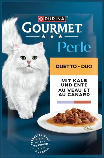 Gourmet Våtfôr Megapack Perle Kalv & And 52 X 85 G