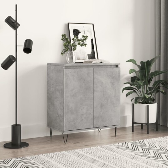 vidaXL Skjenk betonggrå 60x35x70 cm konstruert tre vidaXL Skjenk betonggrå 60x35x70 cm konstruert tre